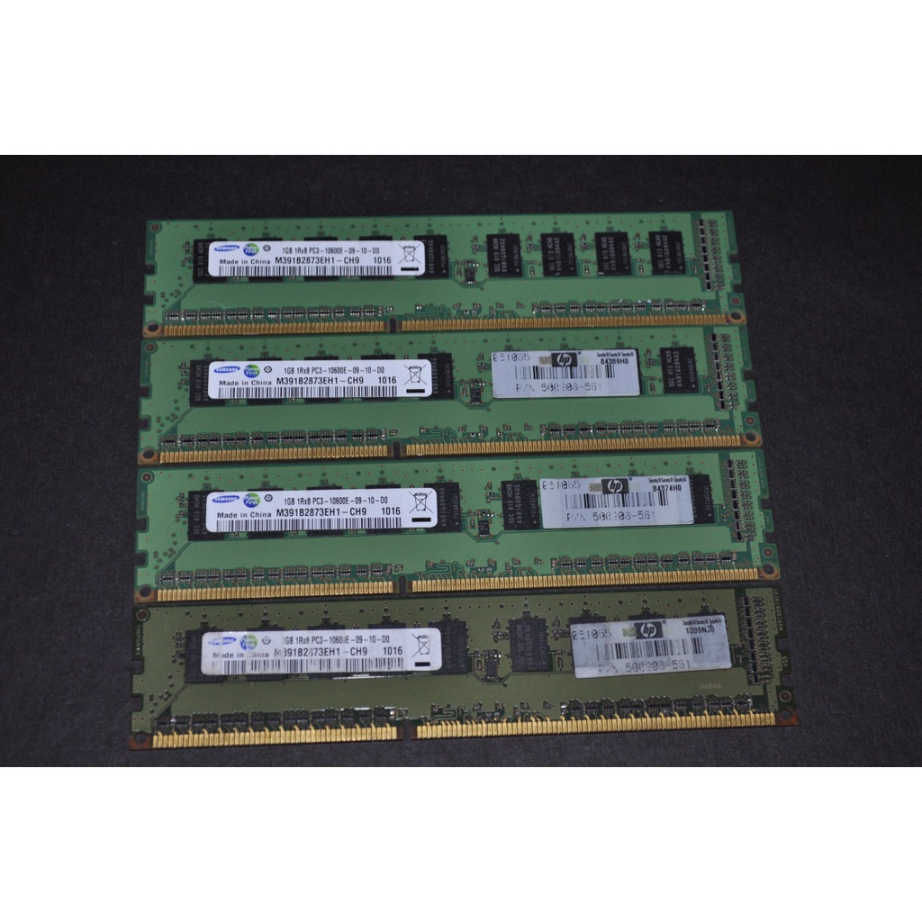 Samsung DDR3-1333 1Gx4 ECC M391B2873EH1-CH9伺服器記憶 同廠牌 同顆粒 同週期