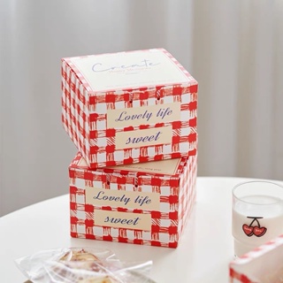 聖誕節包裝 格子盒子 點心盒 禮品盒 交換禮物 糖果盒