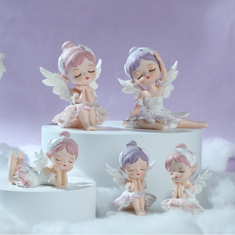 天使主題人物可動人偶玩具娃娃公主王子蛋糕裝飾生日派對用品