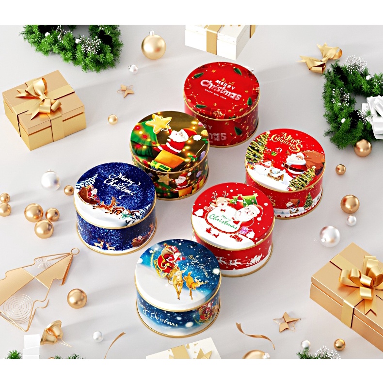 聖誕糖果盒 馬口鐵盒 ❤️ 小鐵盒 聖誕節 喜糖盒 糖果盒 馬口鐵 手工餅乾盒 手提袋 零錢盒 珠寶盒 禮品 聖誕襪