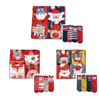 【COMET】聖誕造型中筒棉襪四入組禮盒裝(SSWH04)