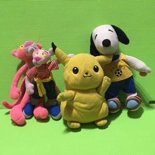 二手娃娃 可愛玩偶 絨毛娃娃 填充玩具 頑皮豹、史努比、皮卡丘