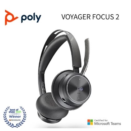 【POLY】Voyager Focus 2 UC-M 無線主動降噪耳機組&lt;全新台灣代理商公司貨 享原廠售後保固&gt;
