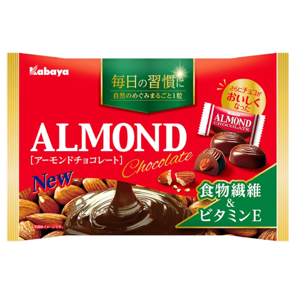 日本直送｜Kabaya Almond 杏仁夾心巧克力 金巧克力 冬期限定 草莓 牛奶 淡巧克力 家庭分享裝 禮物 量販