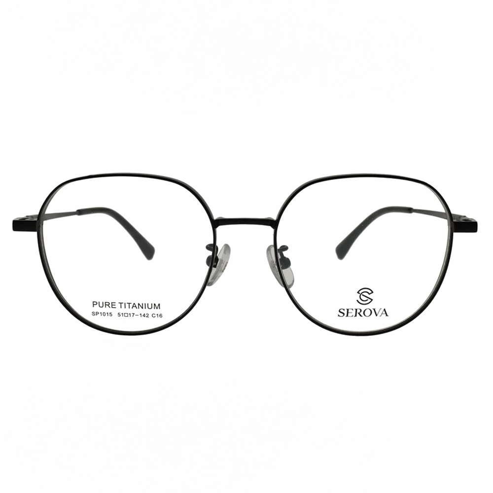 SEROVA 光學眼鏡 SP1015 C16 純鈦寬邊框 眼鏡 - 金橘眼鏡