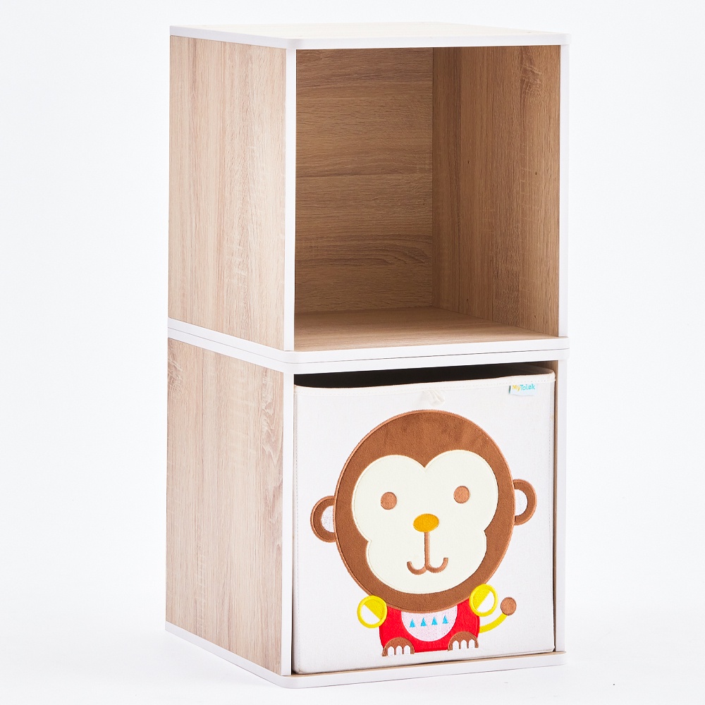 MyTolek 童樂可 積木櫃-小家庭單框三件組(台灣製兒童收納書櫃 環保無毒E0板材 可堆疊)