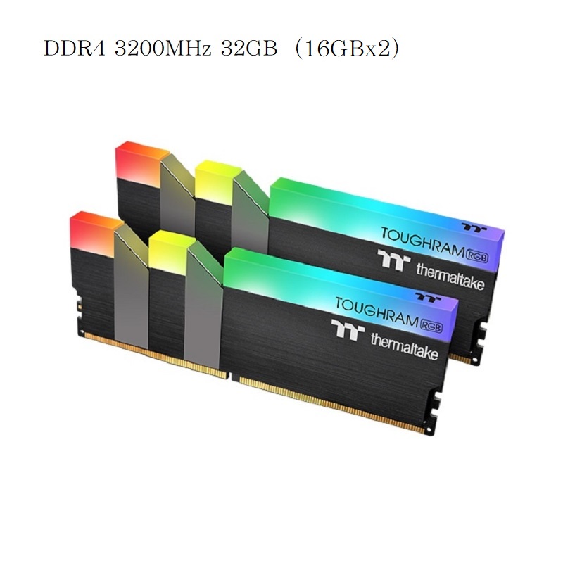 米特3C數位–曜越 鋼影 TOUGHRAM RGB 記憶體 DDR4 3200MHz(16GBx2)黑色
