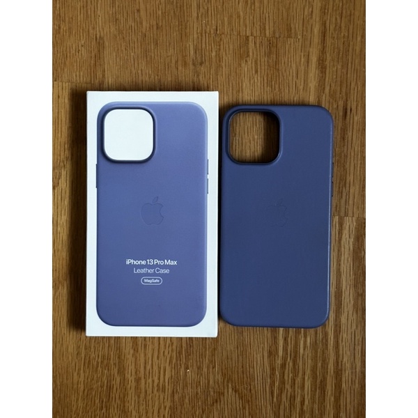 iphone 13 pro max原廠皮革保護殼（紫色）