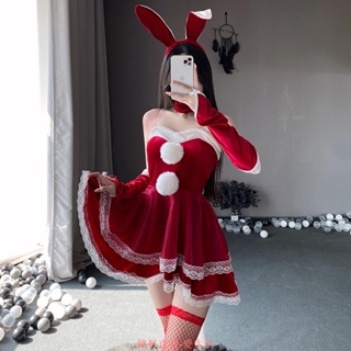 【新品】聖誕節衣服 派對衣服 舞臺服裝 女僕裝 聖誕服裝 cosplay 制服誘惑 性感兔女郎萬聖裝 聖誕節角色服