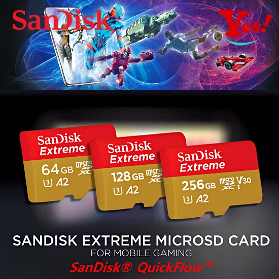 【Yes！公司貨】SanDisk Extreme microSD 電玩3D/VR A2 32G 64G 128G 記憶卡