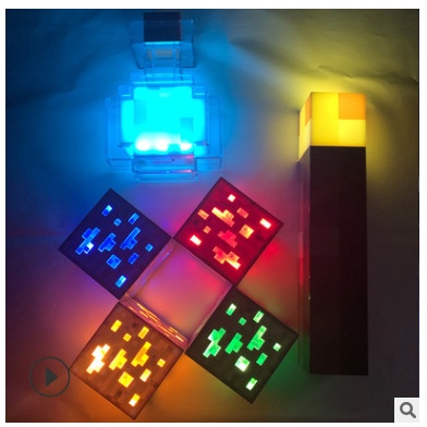【新店促銷】我的世界鑽石火炬礦燈變色藥水瓶模型Minecraft周邊玩具火把道具【限時秒殺】