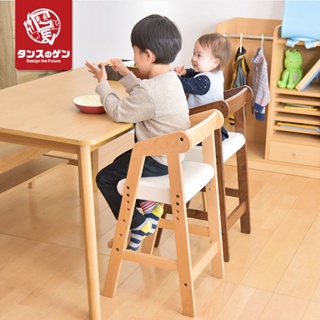 日本GEN兒童餐椅寶寶吃飯座椅子家用實木質成長椅嬰兒餐桌椅便攜