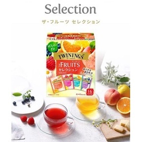 日本製 Twinings 水果茶 無咖啡因 16入日本茶包 總匯包 果實感 莓果 柑橘 葡萄 唐寧茶 J00052877