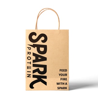 Spark Protein 黑白設計款紙袋 (小)/（大）