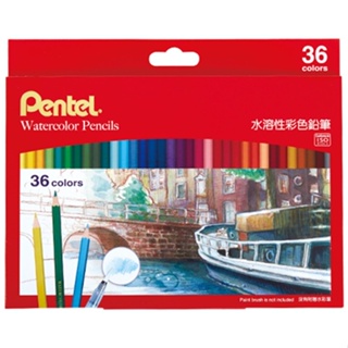 Pentel飛龍牌｜彩色色鉛筆36色 水溶性色鉛筆36色