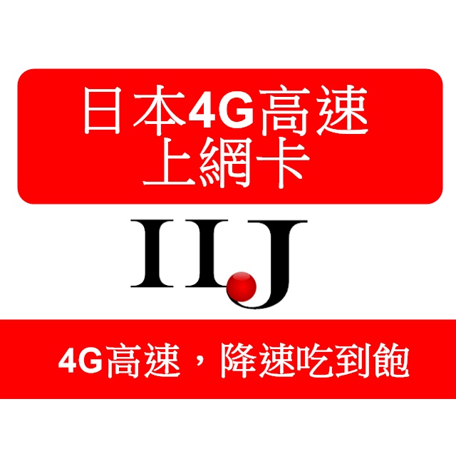 甜粿小舖-IIJ (docomo)日本上網卡 高速4G 流量用完降速吃到飽 日本卡 漫遊 日本網路卡 sim