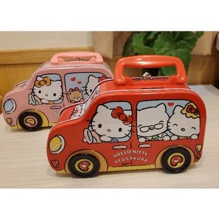 【岱子麻麻】Hello Kitty小曲奇造型餅乾-郊遊小汽車牛奶/巧克力（存錢筒造型）預購