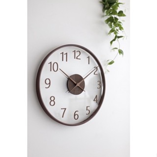 預購 韓國 banana studio 深胡桃色41cm 大時鐘 時鐘 掛鐘 木紋 無噪音 靜音時鐘 壁鐘