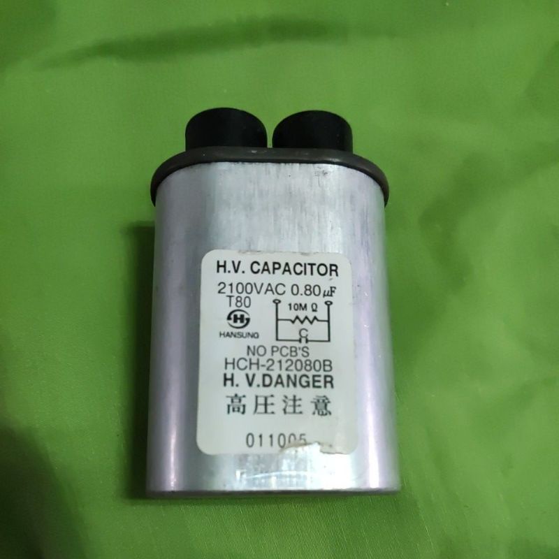 微波爐高壓電容 Hv  c a p a c i t o r. 2100vac. 80uf hch-212880b