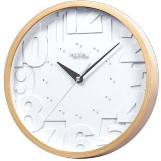日本RHYTHM CLOCK現代潮流設計立體鐘面舒適現代感覺靜音掛鐘型號 :CMG102NR0(神梭鐘錶)