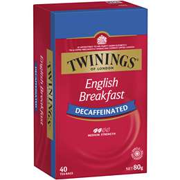 澳洲進口唐寧Twinings 英式早餐無咖啡因茶包 40 包