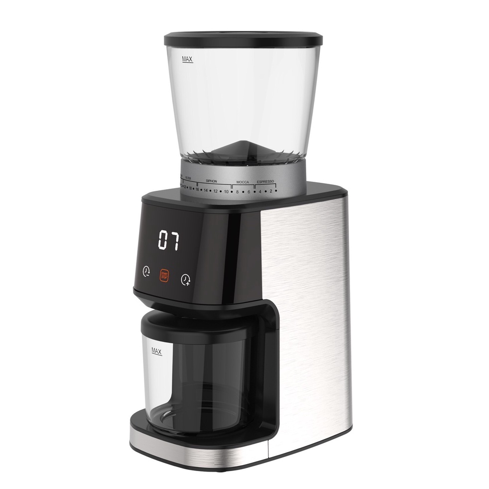 【Felala】錐刀咖啡磨豆機-專利防靜電-31段刻度調整-LED觸碰面板