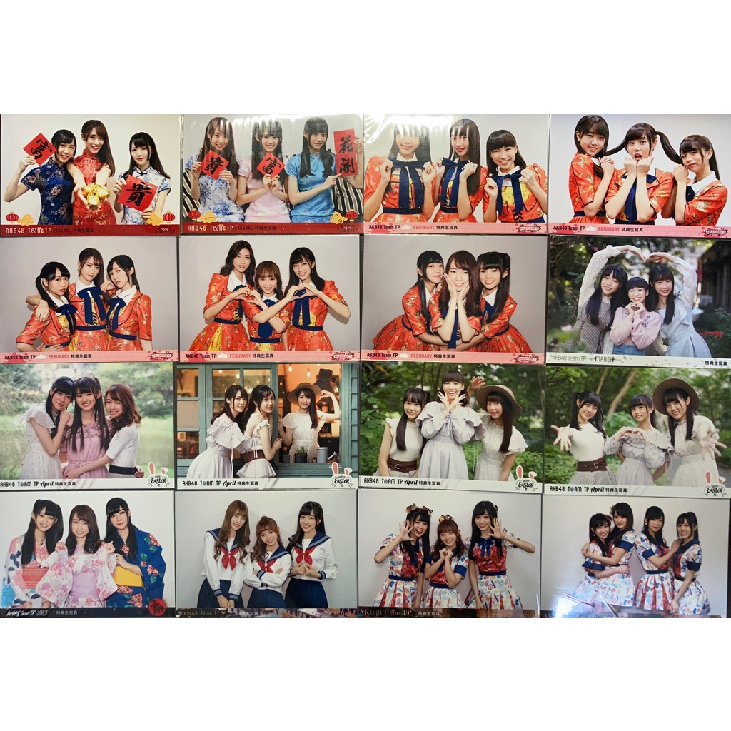 AKB48 Team TP 月別 特典 合照 生寫真 1 林于馨 冼迪琦 蔡亞恩 邱品涵 劉語晴 董子瑄 未來少女