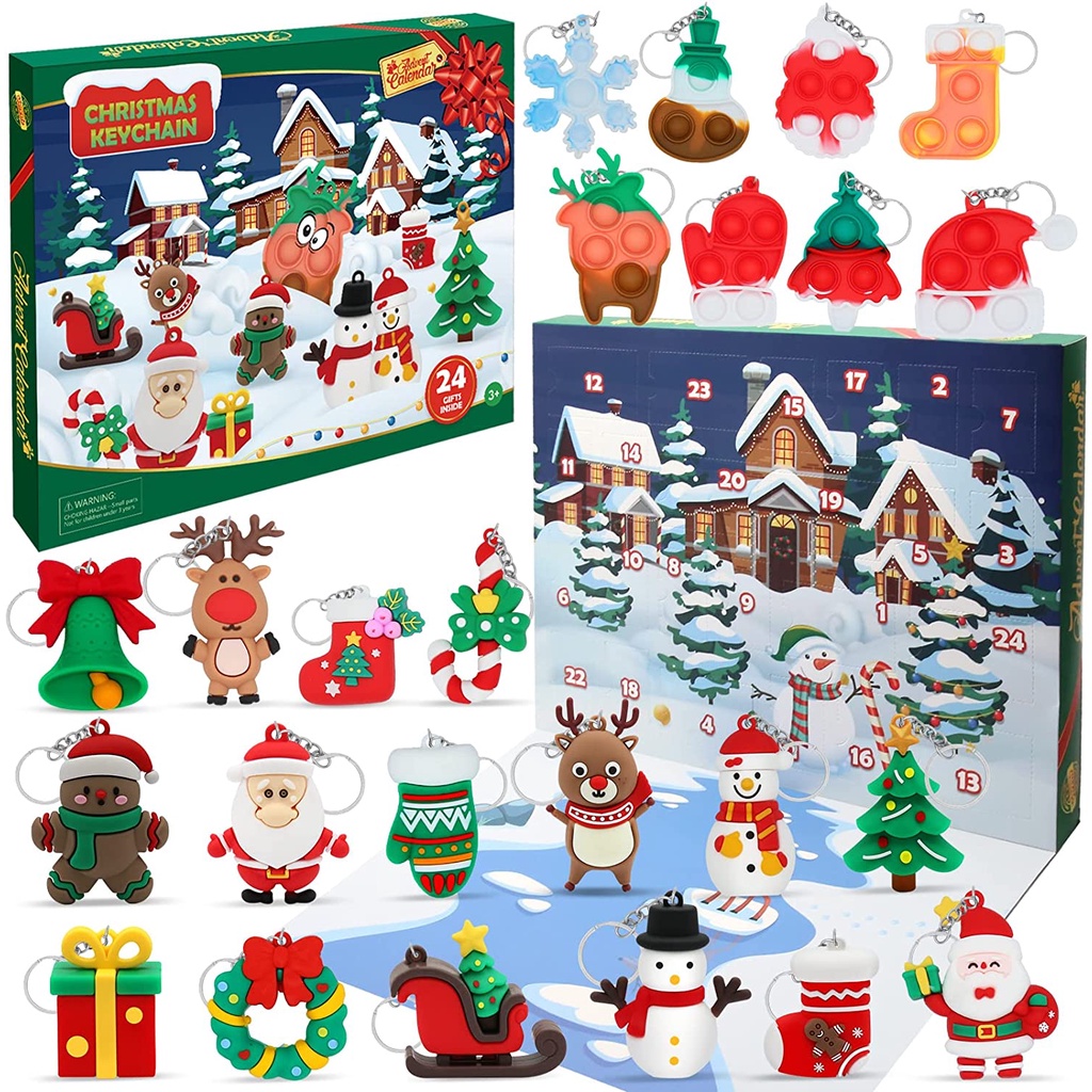 預購🚀空運🚀美國專櫃 SURCVIO 聖誕鑰匙圈 兒童 聖誕吊飾 降臨曆 倒數月曆 倒數日曆