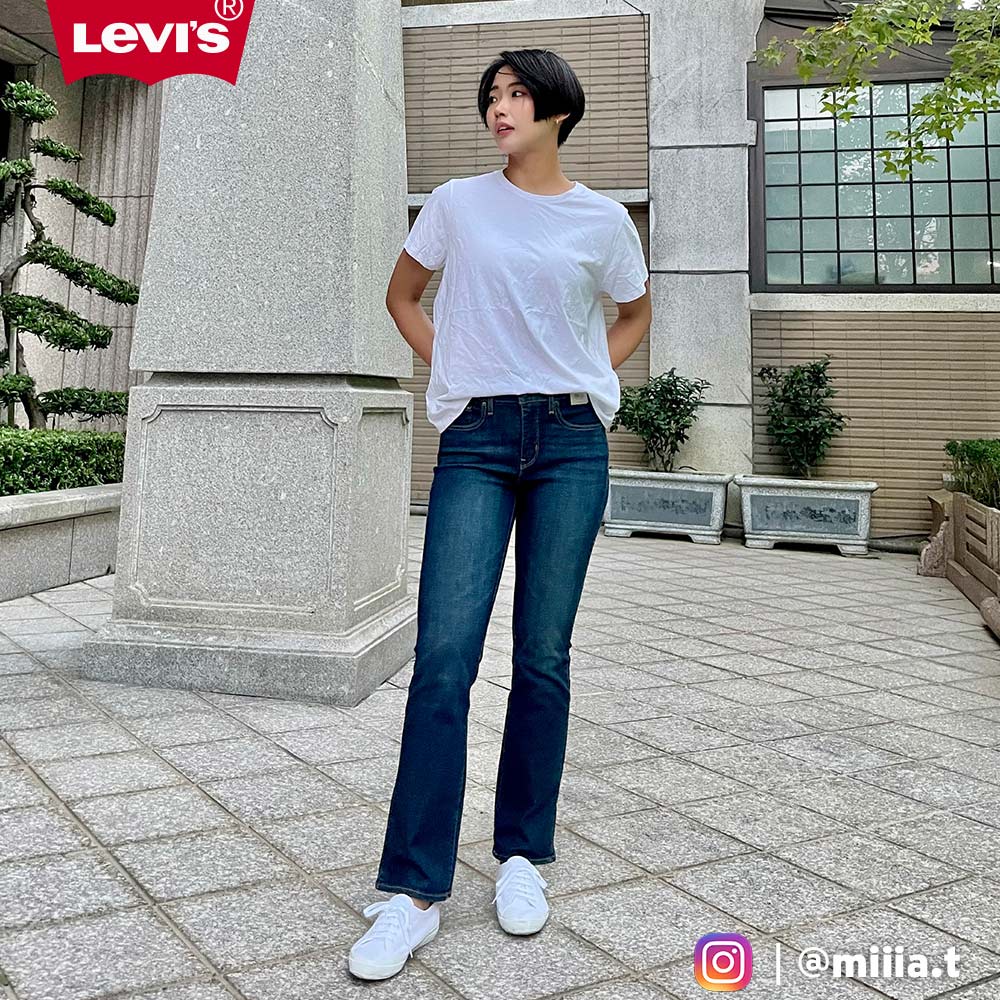 Levis 315中腰縮腹修身靴型牛仔長褲 / 原色水洗 / 彈性布料 女款 29996-0002 熱賣單品