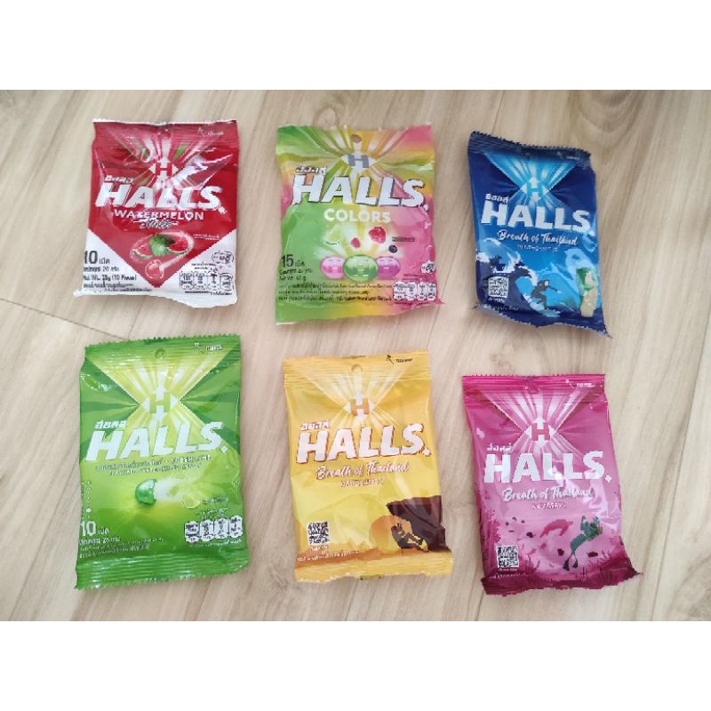 【現貨中文標示】泰國HALLS袋裝喉糖系列