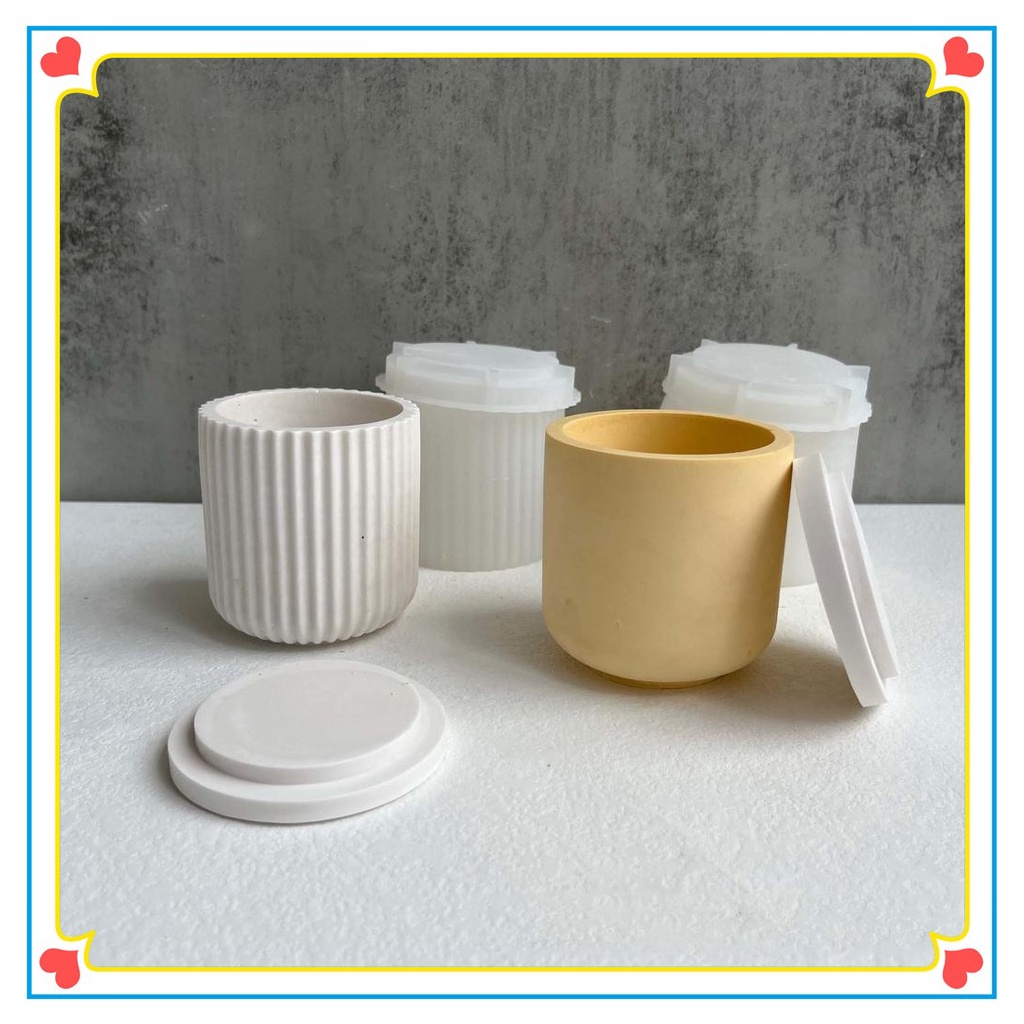Diy手工石膏模具香杯花盆模具蠟燭罐模具混凝土模具矽膠水泥首飾盒模具