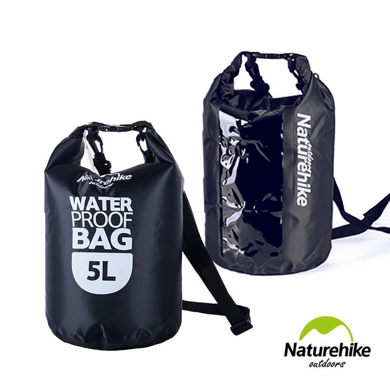 Naturehike 戶外輕量可透視密封防水袋 收納袋5L 黑色 官網公司貨 全新 限量商品 已絕版