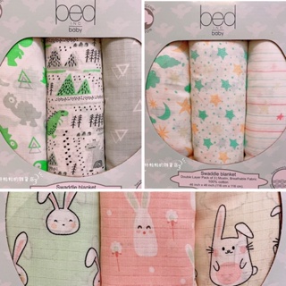 限時特價 最低價 BED INC BABY 有機棉雙層紗布巾口水巾三入組116*116CM 3入 #131415