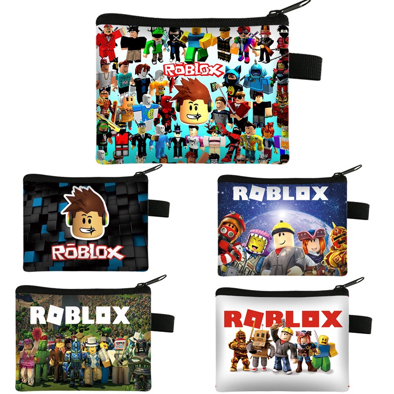 卡通 Roblox 兒童零錢包錢包鑰匙扣拉鍊袋兒童錢包卡片錢幣袋可愛錢包和手提包