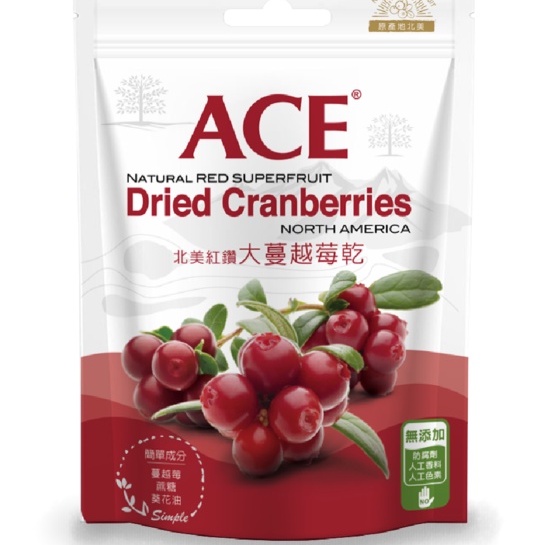 【ACE】法國艾香軟嫩蜜棗乾(180g/袋)/北美紅鑽大蔓越莓乾(180g/袋)