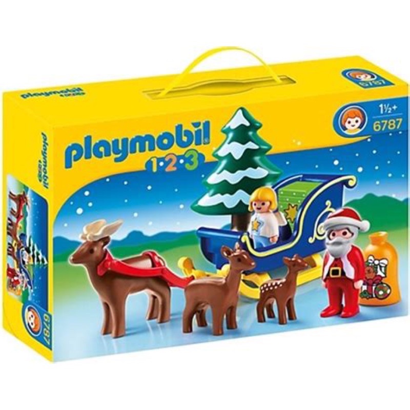 全新 摩比 playmobil 6787 123系列 聖誕老公公 天使 麋鹿