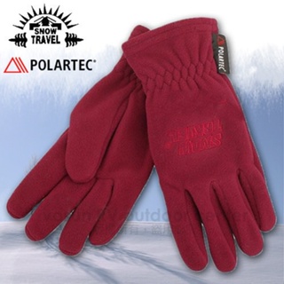 【SNOW TRAVEL】美國 Polartec Windbloc級 防風手套.彈性柔軟.透氣.防潑水_酒紅_AR-9