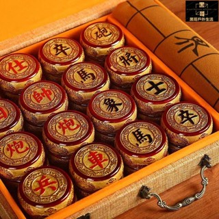 金絲楠木象棋 實木 象棋 棋藝 暗棋 折疊象棋盤 象棋套裝 棋子 中國實木小葉楨楠九龍高檔大號折疊棋盤 收藏送長輩禮