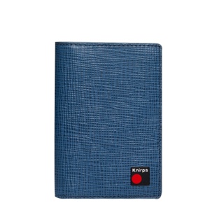 Knirps 德國紅點 RFID豪華名片夾/卡夾 – 十字紋藍