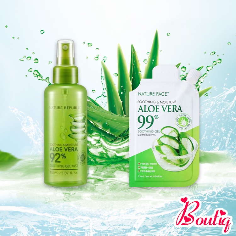 【BoutiQ】NATURE FACE ALOEVERA SOOTHING GEL MIST 保濕噴霧