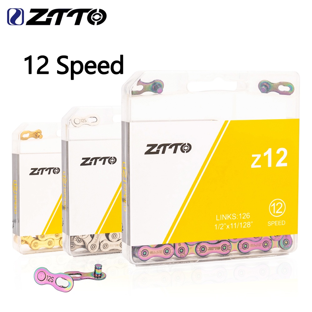 Ztto 12 速自行車鏈 126 鏈接 MTB 公路自行車公路車 12S 鏈條 12speed, 帶丟失的鏈接連接器