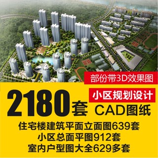 CAD相簿 | 住宅小區規劃CAD總平面圖設計方案戶型圖居住樓建築規劃施工圖紙