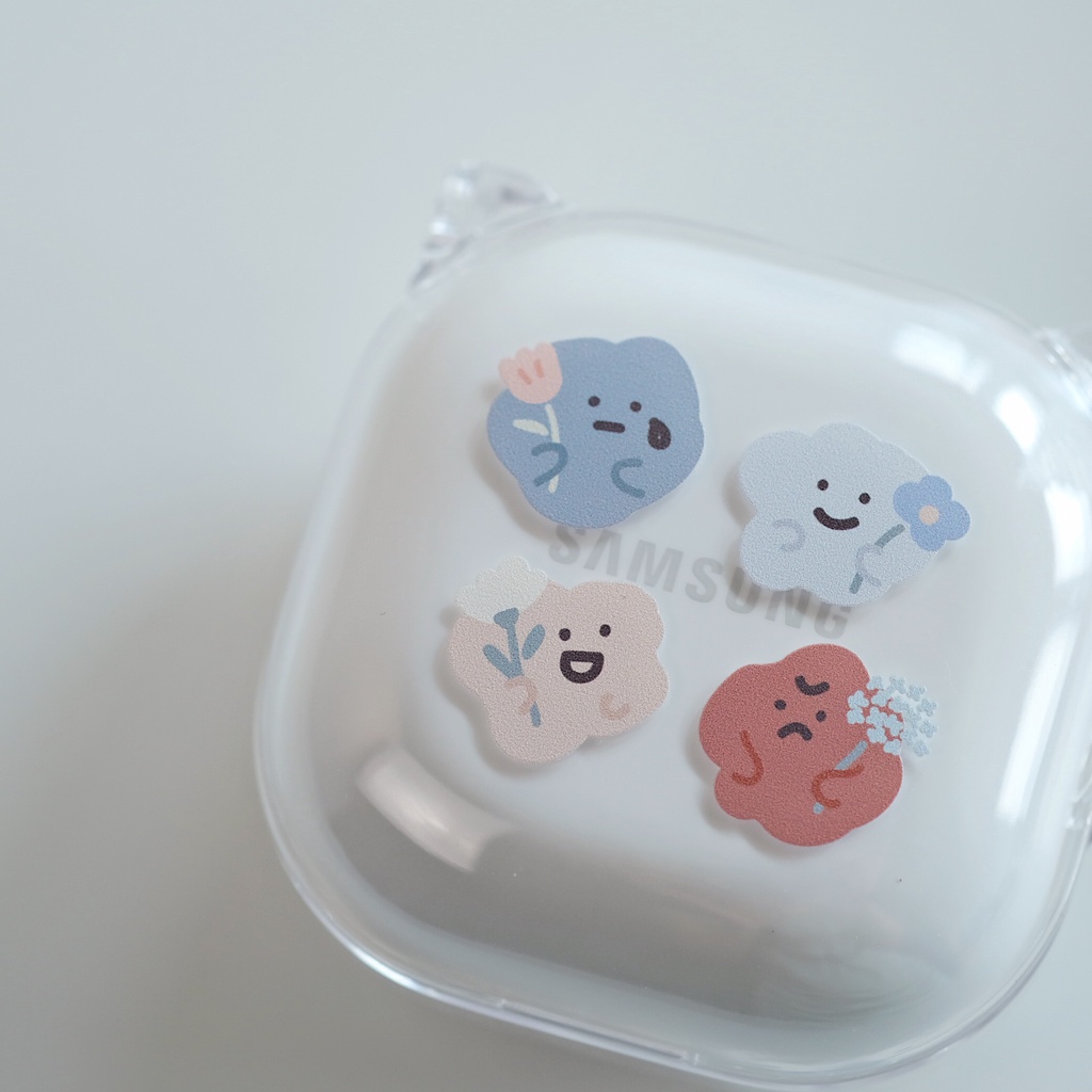 【方坊】Galaxy Buds Pro 耳機保護套 小花喜怒哀樂 含吊飾 三星 Buds Live Buds 3 Pro