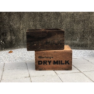 【福三】森永牛奶 老檜木箱 運送箱 工具箱