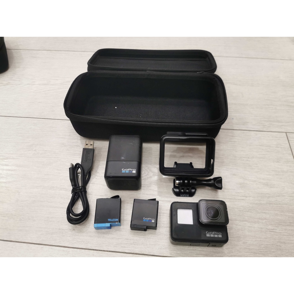 GoPro Hero 7 Black 原廠電池 充電器 收納殼 GoPro 多功能三向手持桿