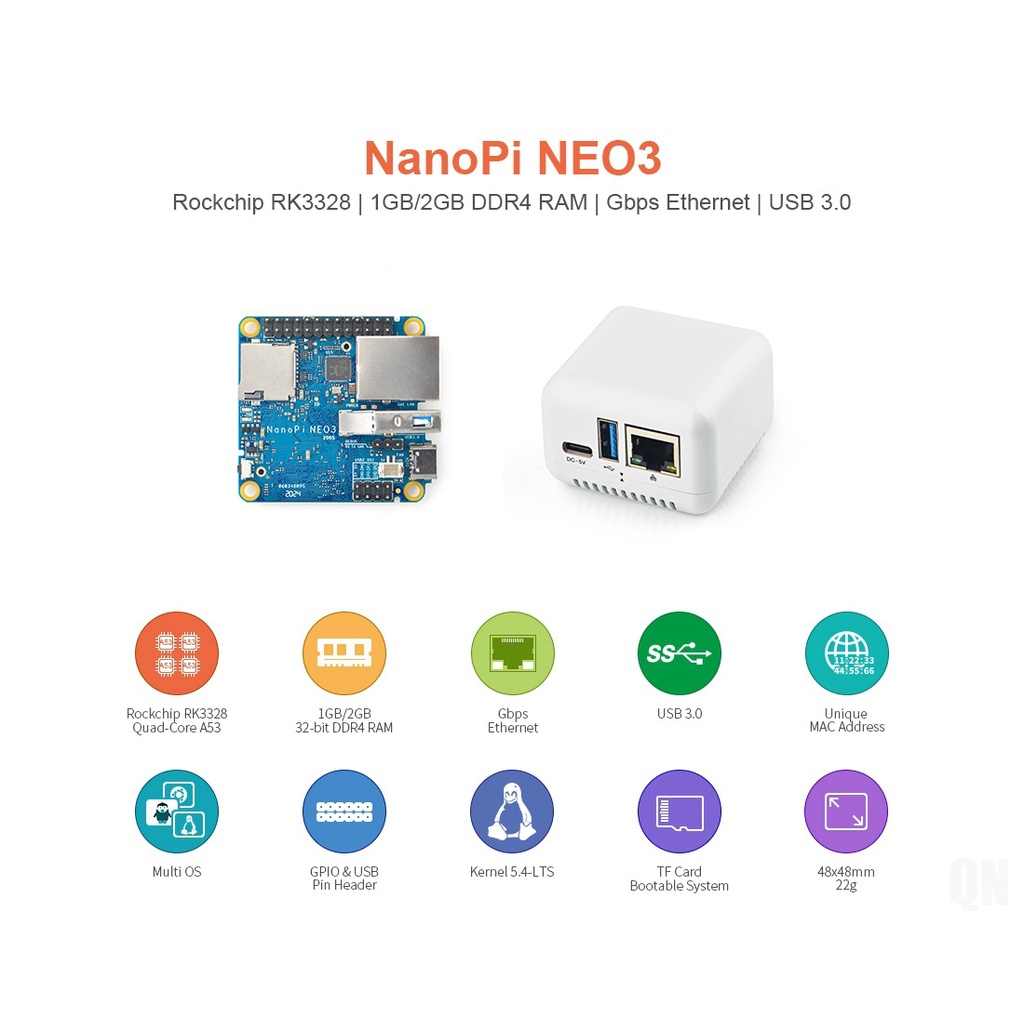 【新店下殺】[NanoPi NEO3開發板/整機]NEO2升級 千兆網口2GB內存OpenWrt/LEDE