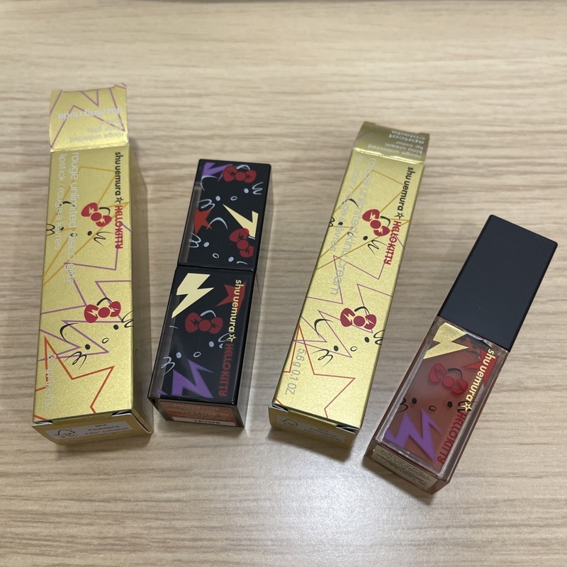 [全新現貨］植村秀 Shu uemura X Hello kitty 無色限搖滾星鑽唇膏 #dazzling Nude