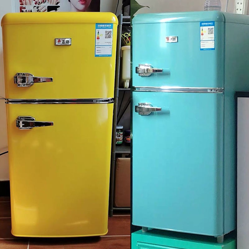 Chigo/志高歐美式時尚復古冰箱辦公寓室小型二人雙門化妝品電冰箱