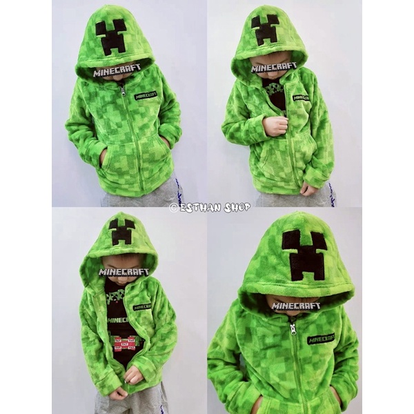 衣斯坦寶｜ 歐美正版 多款 Minecraft 麥塊 苦力怕 秋冬 保暖 連帽 外套 當個創世神 我的世界
