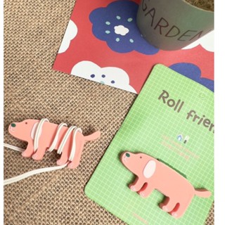 韓國roll friends狗狗造型繞線器/收納線材/收線器/捲線器/集線器療癒系小物